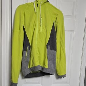 Lululemon Lime Green and Gray Hooded Zip up